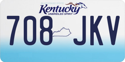 KY license plate 708JKV