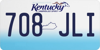 KY license plate 708JLI