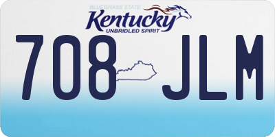 KY license plate 708JLM