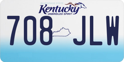 KY license plate 708JLW