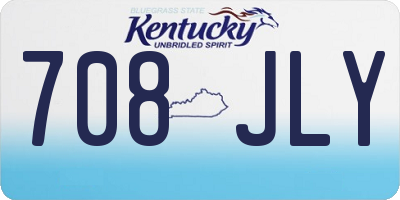KY license plate 708JLY