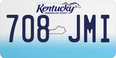 KY license plate 708JMI