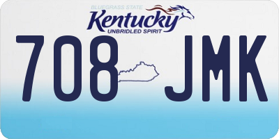 KY license plate 708JMK