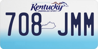 KY license plate 708JMM