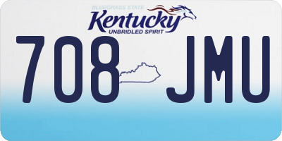 KY license plate 708JMU