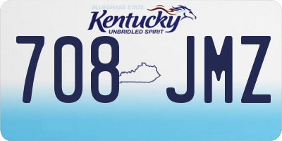 KY license plate 708JMZ