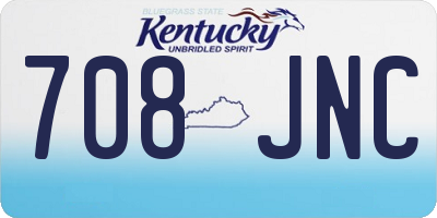 KY license plate 708JNC