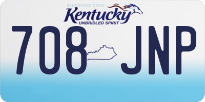 KY license plate 708JNP
