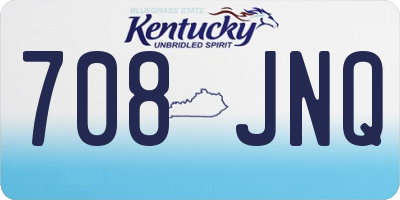 KY license plate 708JNQ