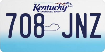 KY license plate 708JNZ