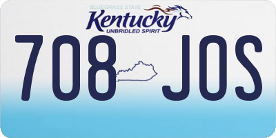 KY license plate 708JOS