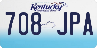 KY license plate 708JPA