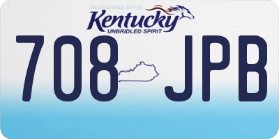 KY license plate 708JPB