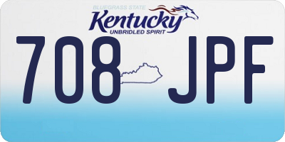 KY license plate 708JPF