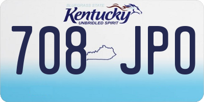 KY license plate 708JPO