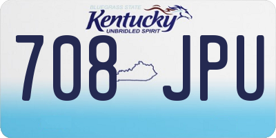 KY license plate 708JPU