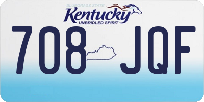KY license plate 708JQF