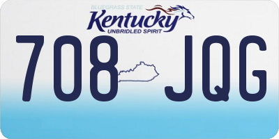 KY license plate 708JQG
