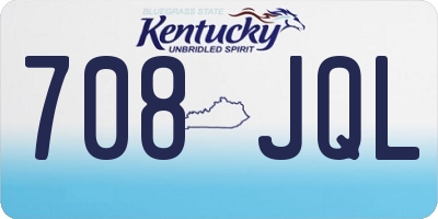 KY license plate 708JQL