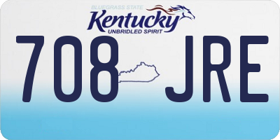 KY license plate 708JRE
