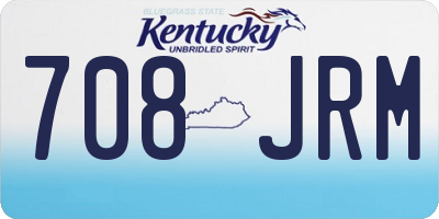 KY license plate 708JRM