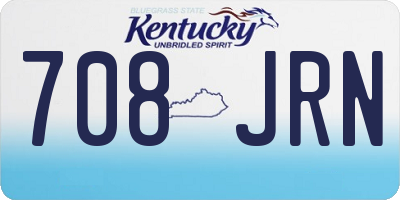 KY license plate 708JRN