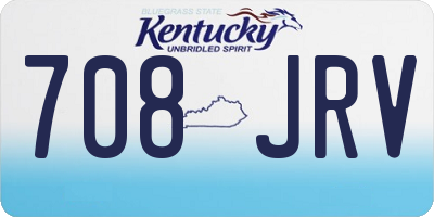 KY license plate 708JRV