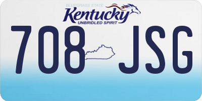 KY license plate 708JSG