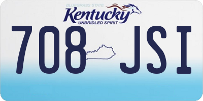 KY license plate 708JSI