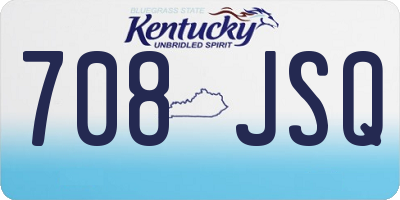 KY license plate 708JSQ