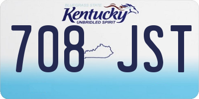 KY license plate 708JST