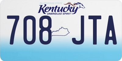 KY license plate 708JTA