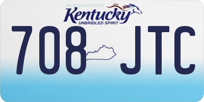 KY license plate 708JTC