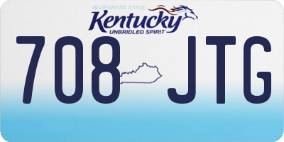 KY license plate 708JTG