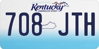 KY license plate 708JTH
