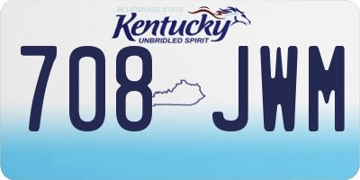 KY license plate 708JWM