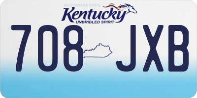 KY license plate 708JXB