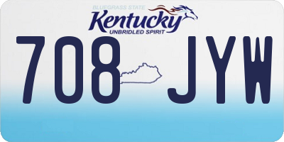 KY license plate 708JYW