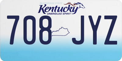 KY license plate 708JYZ