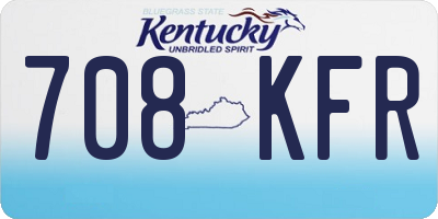 KY license plate 708KFR