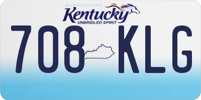 KY license plate 708KLG