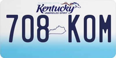 KY license plate 708KOM