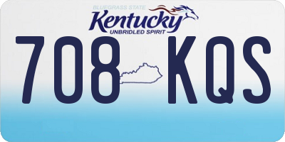 KY license plate 708KQS