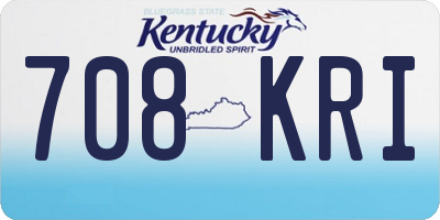 KY license plate 708KRI