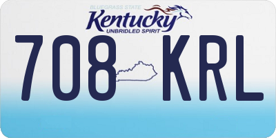 KY license plate 708KRL