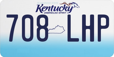 KY license plate 708LHP