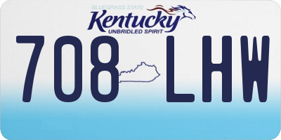 KY license plate 708LHW