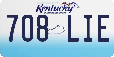 KY license plate 708LIE