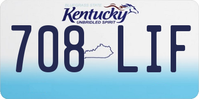 KY license plate 708LIF