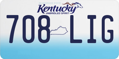 KY license plate 708LIG